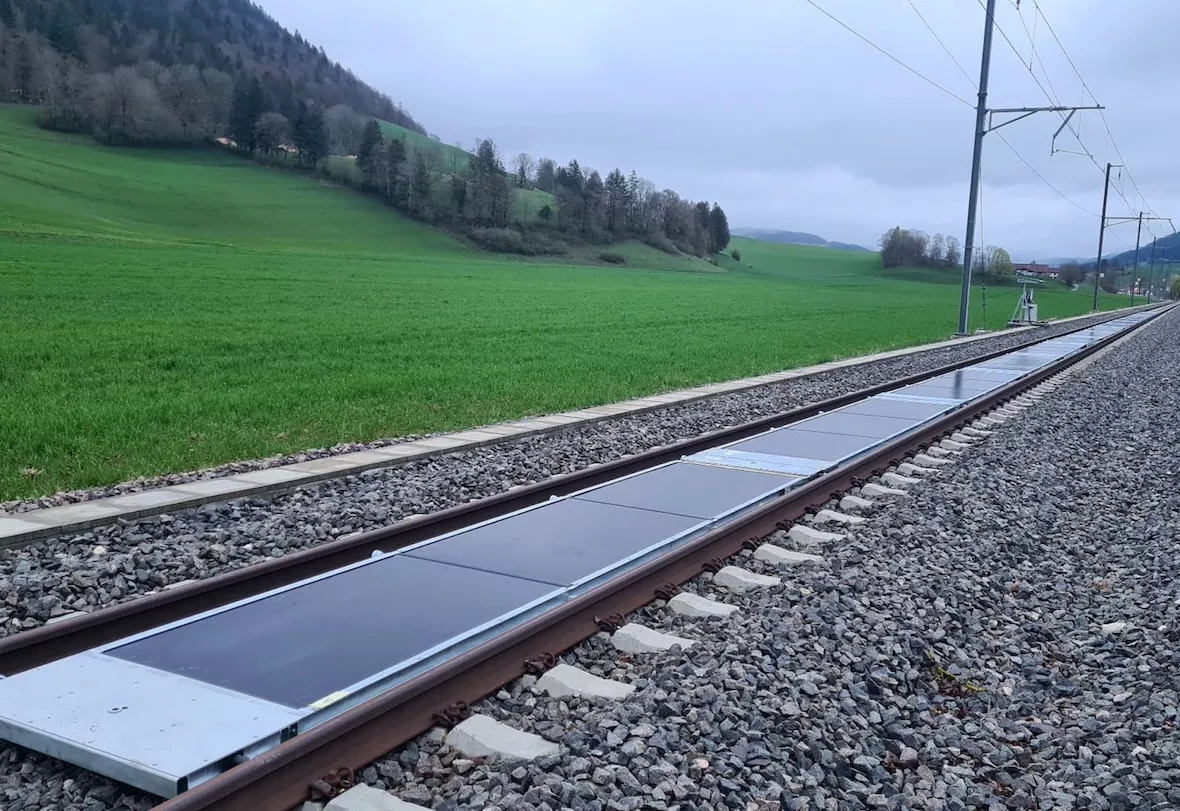 Switzerland Pushes Innovation with Solar-Panel Train Tracks